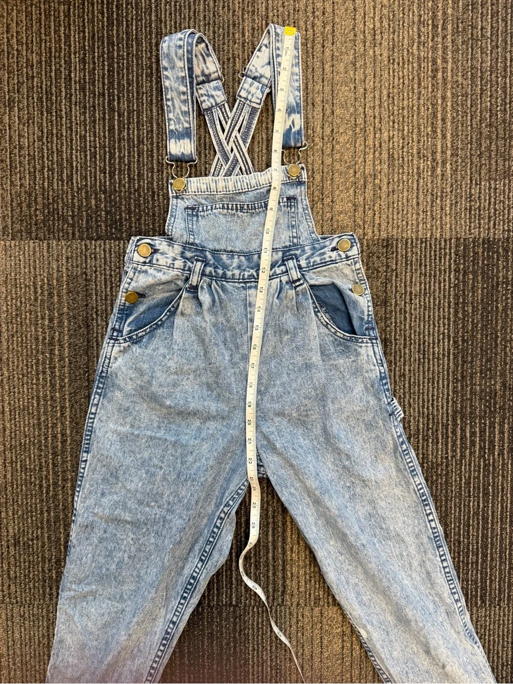 Vintage 80s-90s denim acid wash Oshkosh overalls girls size 12
